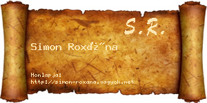 Simon Roxána névjegykártya