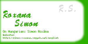 roxana simon business card