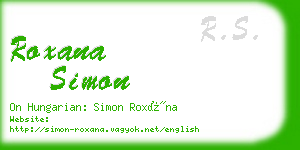 roxana simon business card